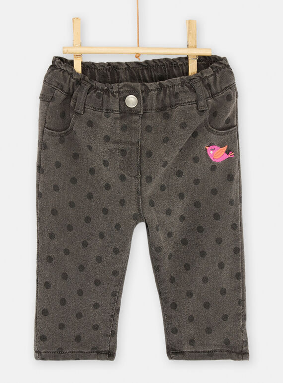Jeans antracite con stampa a pois SILOPAN / 23WG09R1PANK003