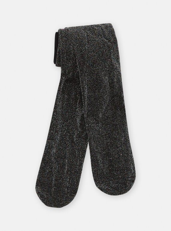 Collant nero brillanti bambina SYAJOSCOL8 / 23WI01M7COL070