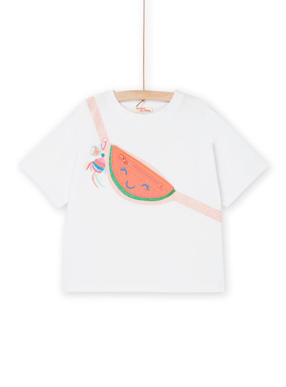 T-shirt bianca con stampa cartella cocomero RAPOPTI3 / 23S901X2TMC000