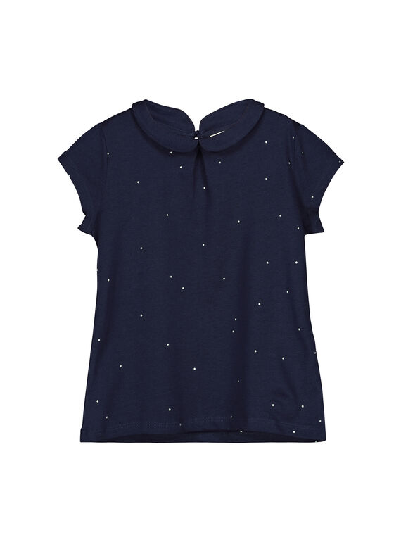 T-shirt colletto Peter Pan bambina FAJOBRAS4 / 19S901Y4D3A070