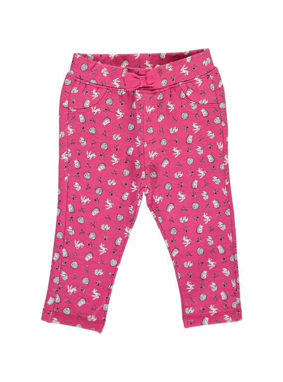 Baby girls' fleece trousers DIROUPAN2 / 18WG0922PAN099