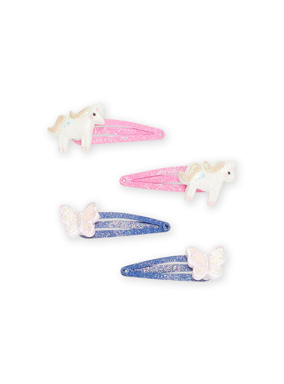 Set 4 fermagli blu e rosa RYAJOCLIC3 / 23SI01B1BRTK008