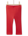 Leggings in maglia a costine rossi neonata NYIJOLEG4 / 22SI0961CAL502