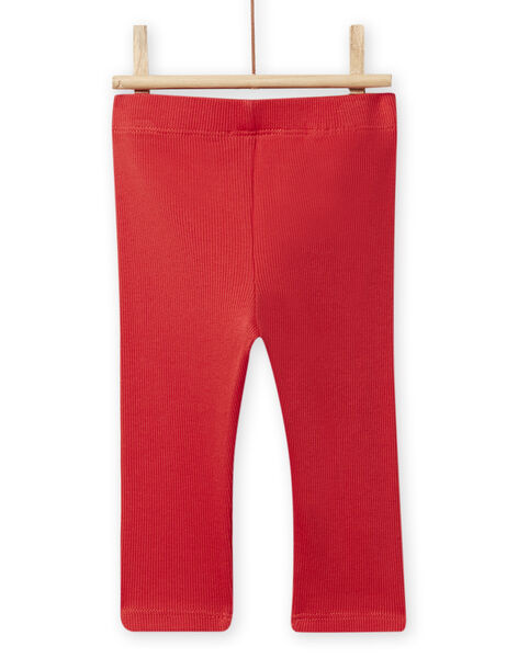 Leggings in maglia a costine rossi neonata NYIJOLEG4 / 22SI0961CAL502