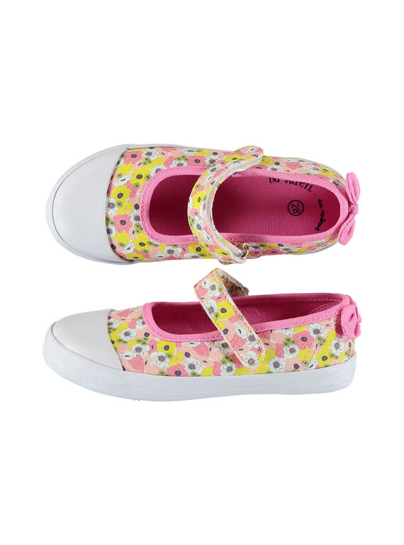 Scarpe baby tela con stampa bambina FFBABCER / 19SK35C2D17030