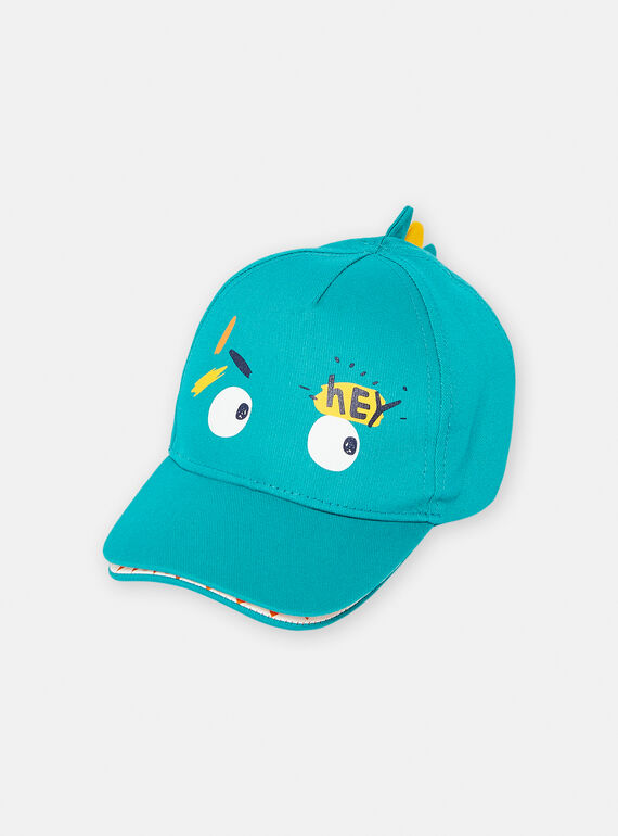 Cappellino verde imperiale con motivo dinosauro bambino TYOJOCAP5 / 24SI02F1CHAG627
