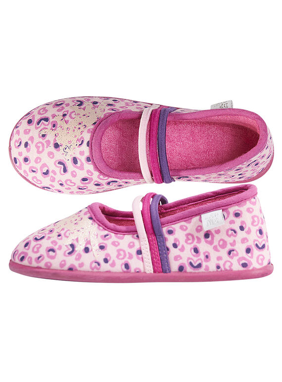 Babbucce rosa leopardate bambina GFBALPAN / 19WK35Z4D07030