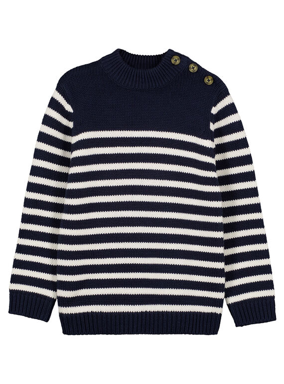 Maglia a righe Ecrù GOJOPUL1 / 19W90242D2E705