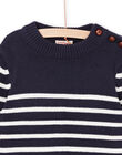 Maglia blu notte a righe bianche POJOPUL1 / 22W902D1PUL705