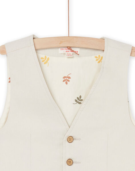 Gilet corda in lino ROSOGIL / 23S90221GSM811