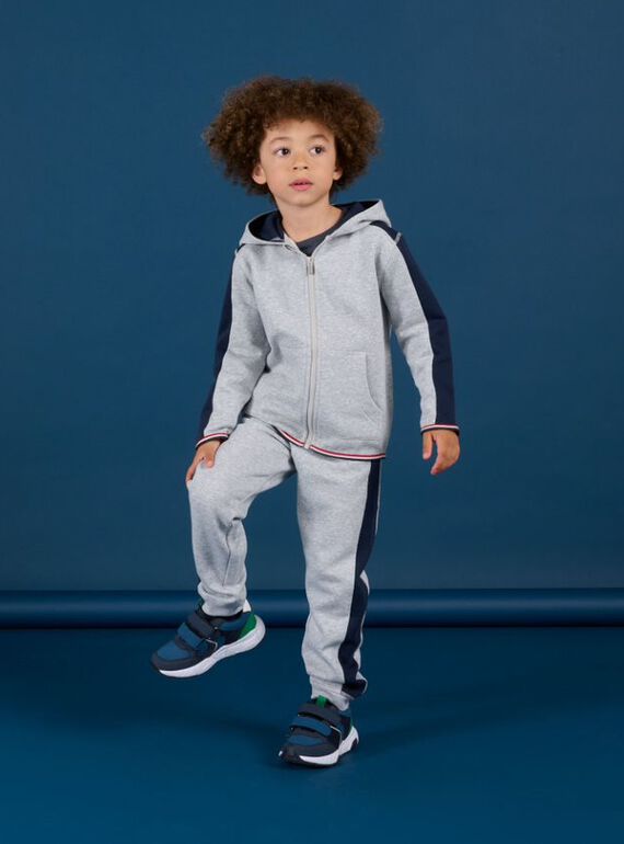 Pantaloni sportivi grigio melange e blu POJOJOB3 / 22W902D2JGBJ922