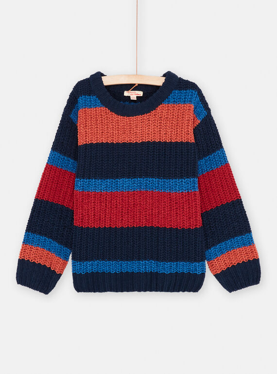 Maglia multicolore a righe bambino SOJOPUL1 / 23W902M3GIL705