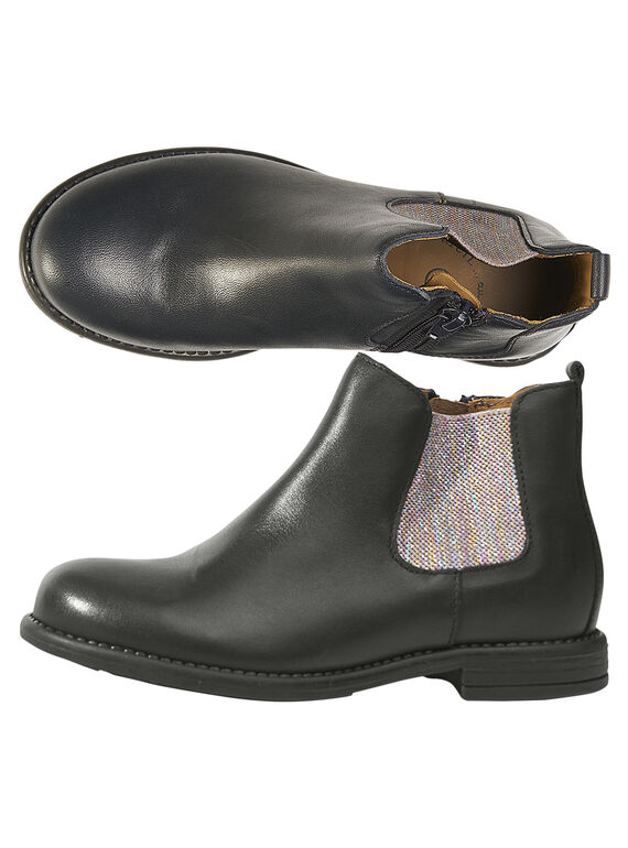 Stivaletti Beatles pelle navy bambina GFBOOTVIA / 19WK35I4D0D070