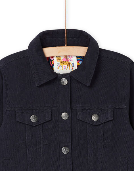 Giacca in jeans nera con maniche ricamate RAJUNVEST / 23S901U1VESC243