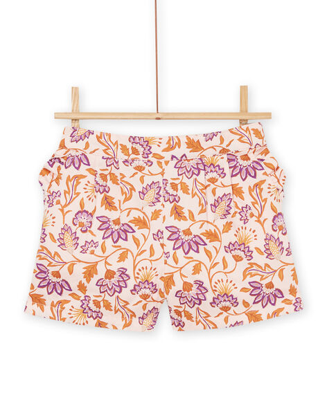 Shorts rosa con stampa fiori esotici RASOSHORT / 23S90121SHOD322