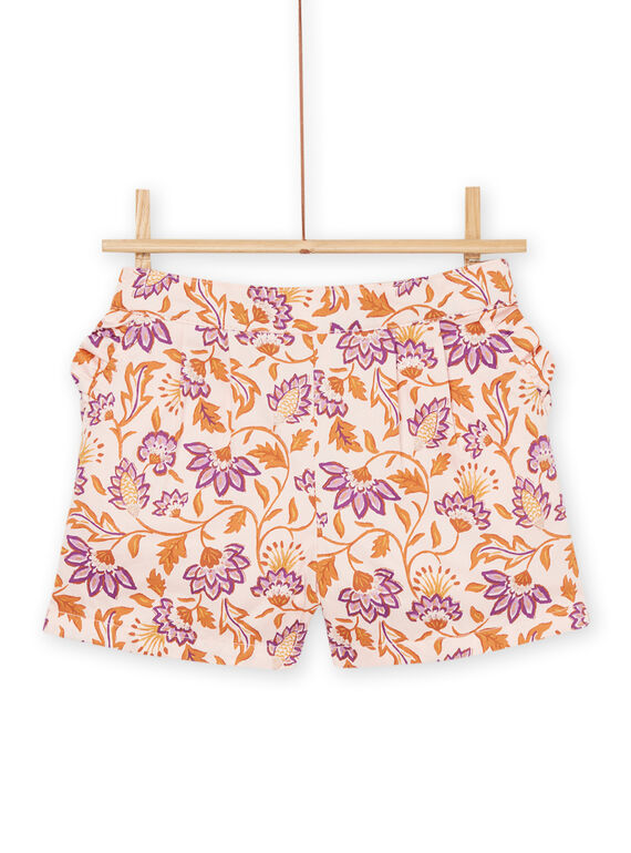 Shorts rosa con stampa fiori esotici RASOSHORT / 23S90121SHOD322