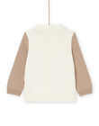 Cardigan avorio con motivo cane RUSUNGIL / 23SG10K1GIL005