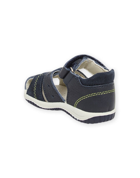 Sandali in pelle navy neonato NUSANDILAN / 22KK3845D0E070