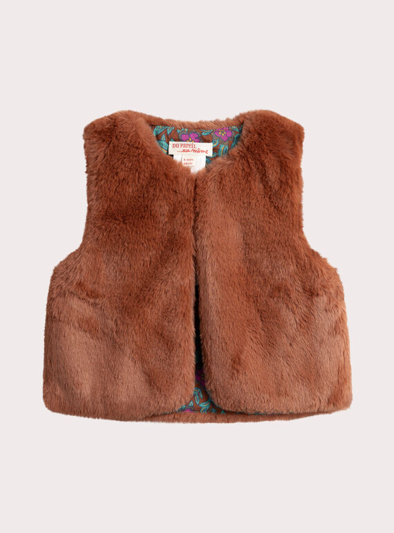 Cardigan reversibile senza maniche per bambina VIBACAR2 / 24WG09Q3CAR821