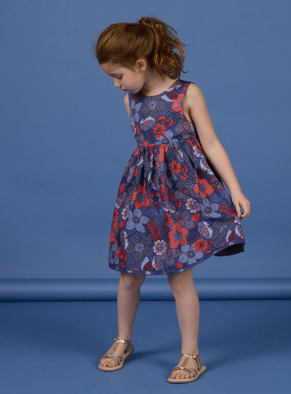 Abito double face blu bambina NASANROB2 / 22S901S4ROB707