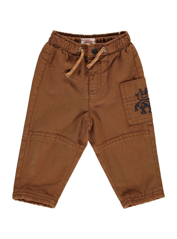 Baby boys' brown trousers DUBLEPAN2 / 18WG1092PAN817