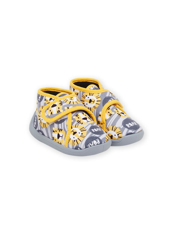 Babbucce a stivaletto con stampa leone e scritta PUPANTCHAT / 22XK3842D0A940