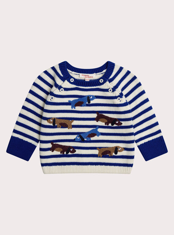 Maglione a righe per neonato XUBLUPULL / 25WG10N1PULA002