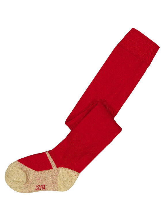Collant in cotone con effetto scarpe baby dorate sui piedi. GYINOCOL2 / 19WI09V1COLF521