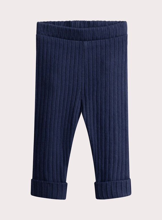 Leggings a costine blu navy per neonata VYIJOLEGCO3 / 24WI09G3CALC205