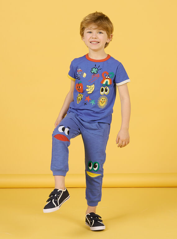 T-shirt blu con motivi fantasia bambino NOLUTI2 / 22S902P1TMC702