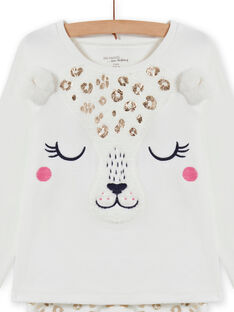 Set pigiama in velluto con stampa leopardo bambina MEFAPYJFEL / 21WH1198PYJ001
