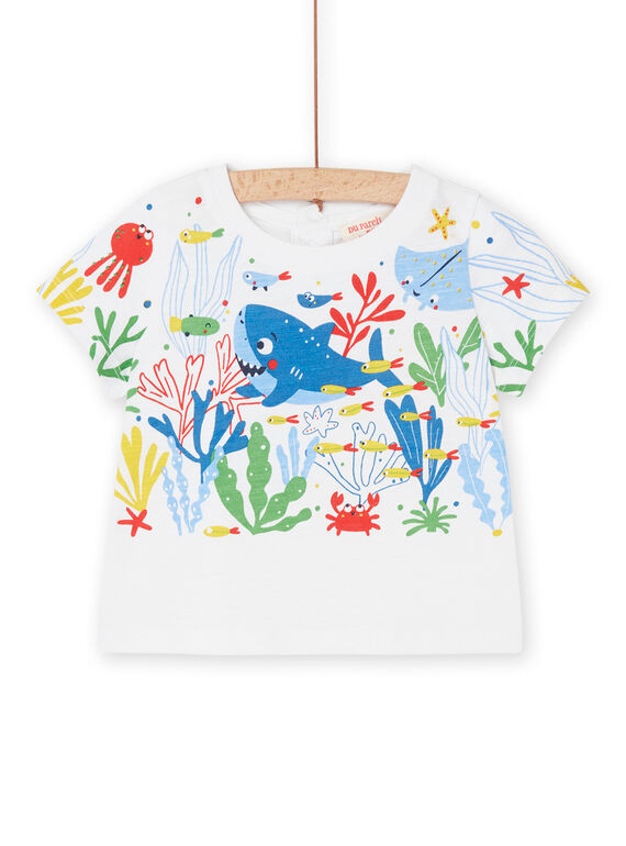 T-shirt bianca con motivi animalier RUPOPTI3 / 23SG10X3TMC000