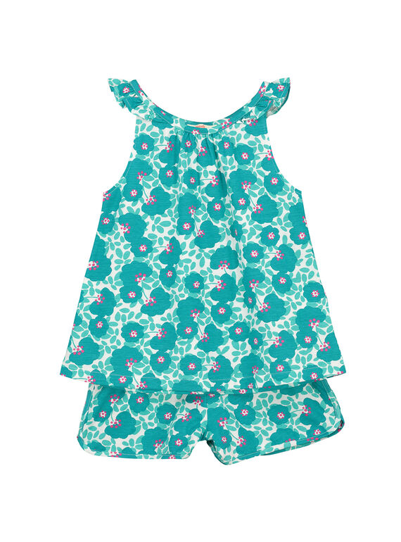 Completo canottiera e shorts bambina FAPLASETEX1 / 19S901P1ENS000