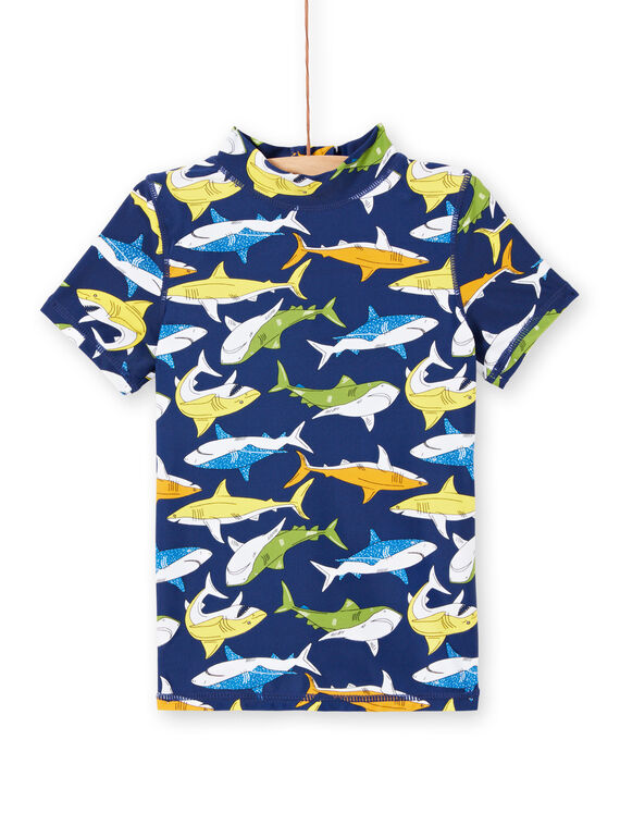 T-shirt anti-UV navy bambino LYOMERUVTIREQ / 21SI02D2TUV070