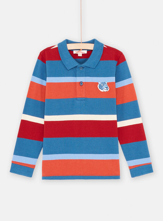 Polo multicolore con stampa a righe bambino SOFORPOL / 23W902K1POLC226