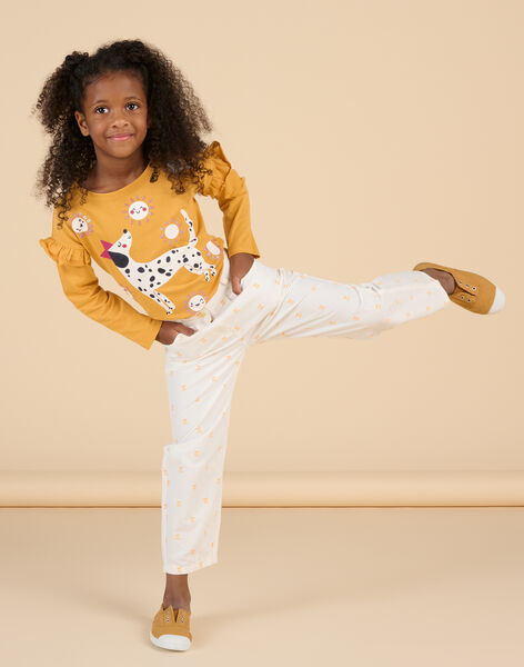 Pantaloni beige con stampa ciliegia RADAYPANT1 / 23S901M2PAN003