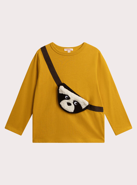 T-shirt gialla borsa banana trompe l'il per ragazzo  VOBATEE3 / 24W902Q3TML106