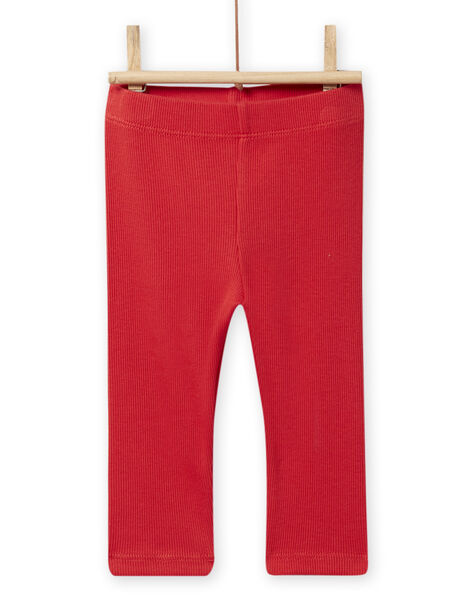 Leggings in maglia a costine rossi neonata NYIJOLEG4 / 22SI0961CAL502