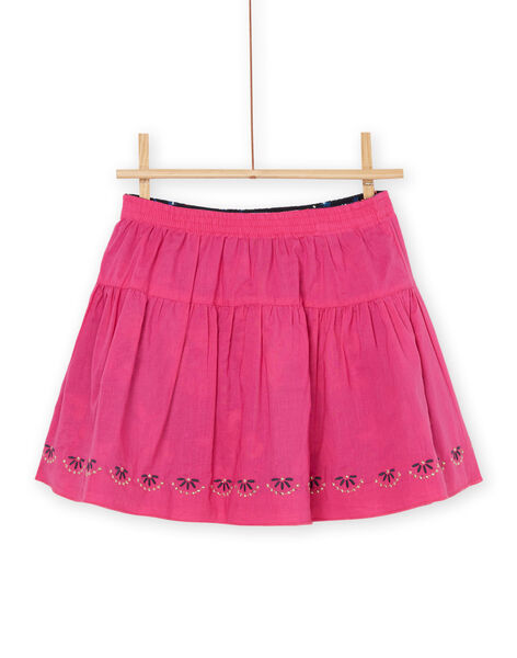 Gonna con volant nera e rosa double face RAJUNJUP2 / 23S901U1JUPC243