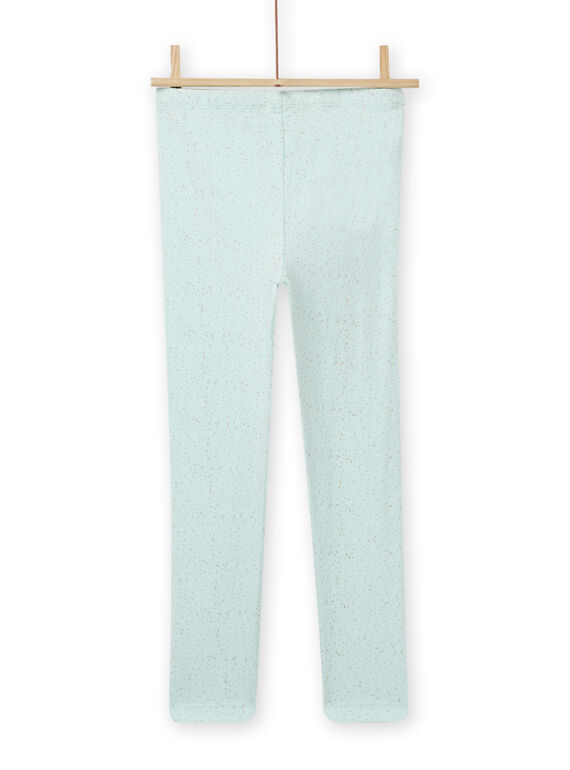 Leggings a tinta unita blu ghiaccio bambina NYAVOLEG2 / 22SI0132CAL219