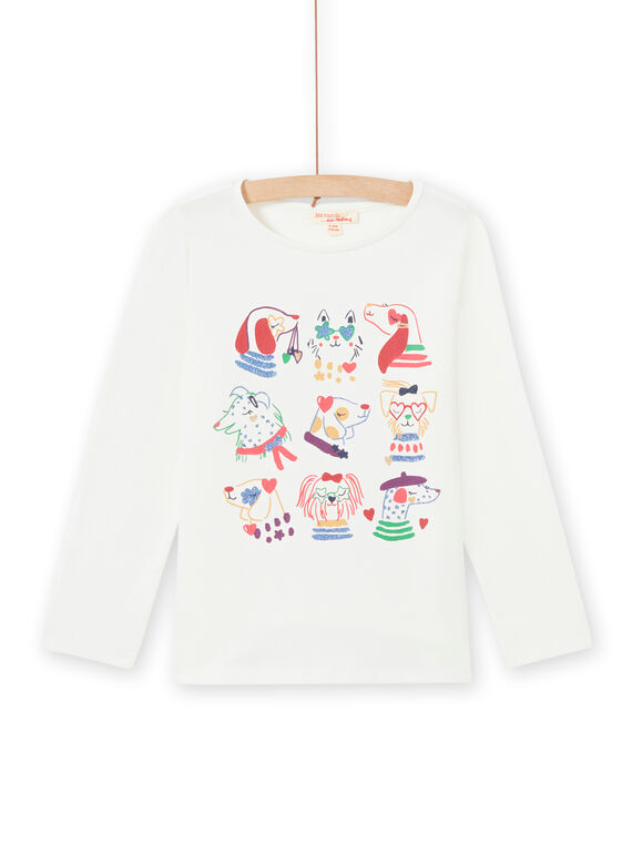 T-shirt maniche lunghe stampa fantasia bambina MAMIXTEE5 / 21W901J1TML001