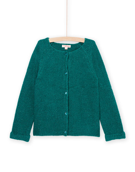 Cardigan turchese scuro PAJOCAR3 / 22W901D3CARC217