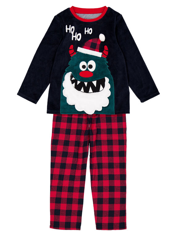 Pigiama natalizio in velluto e pantaloni flanella bambino GEGOPYJNO2 / 19WH12T1PYJC243