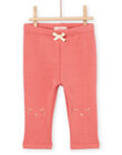 Pantaloni terracotta con motivo testa di animale sulle ginocchia PIJOPANDOU3 / 22WG09D2PANE415