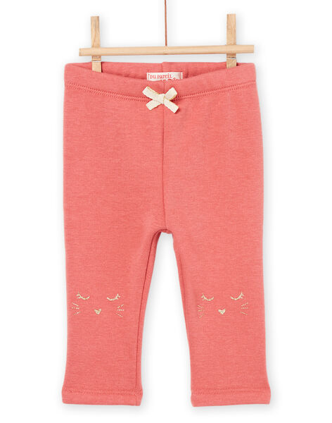 Pantaloni terracotta con motivo testa di animale sulle ginocchia PIJOPANDOU3 / 22WG09D2PANE415