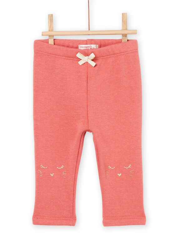 Pantaloni terracotta con motivo testa di animale sulle ginocchia PIJOPANDOU3 / 22WG09D2PANE415