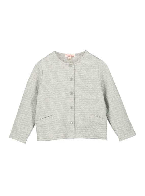 Cardigan felpato glitterato bambina FAJOCAR4 / 19S901Y4D3C943