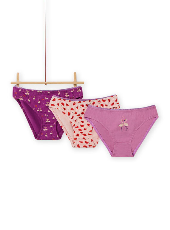 Set 3 slip assortiti bambina MEFALOTFLA / 21WH11B1D5L712