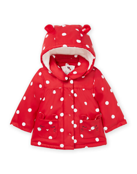 Impermeabile con cappuccio con stampa pois 22WG09F1IMP050