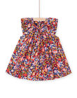 Abito indaco con stampa a fiori RISUNROB2 / 23SG09K1ROB703